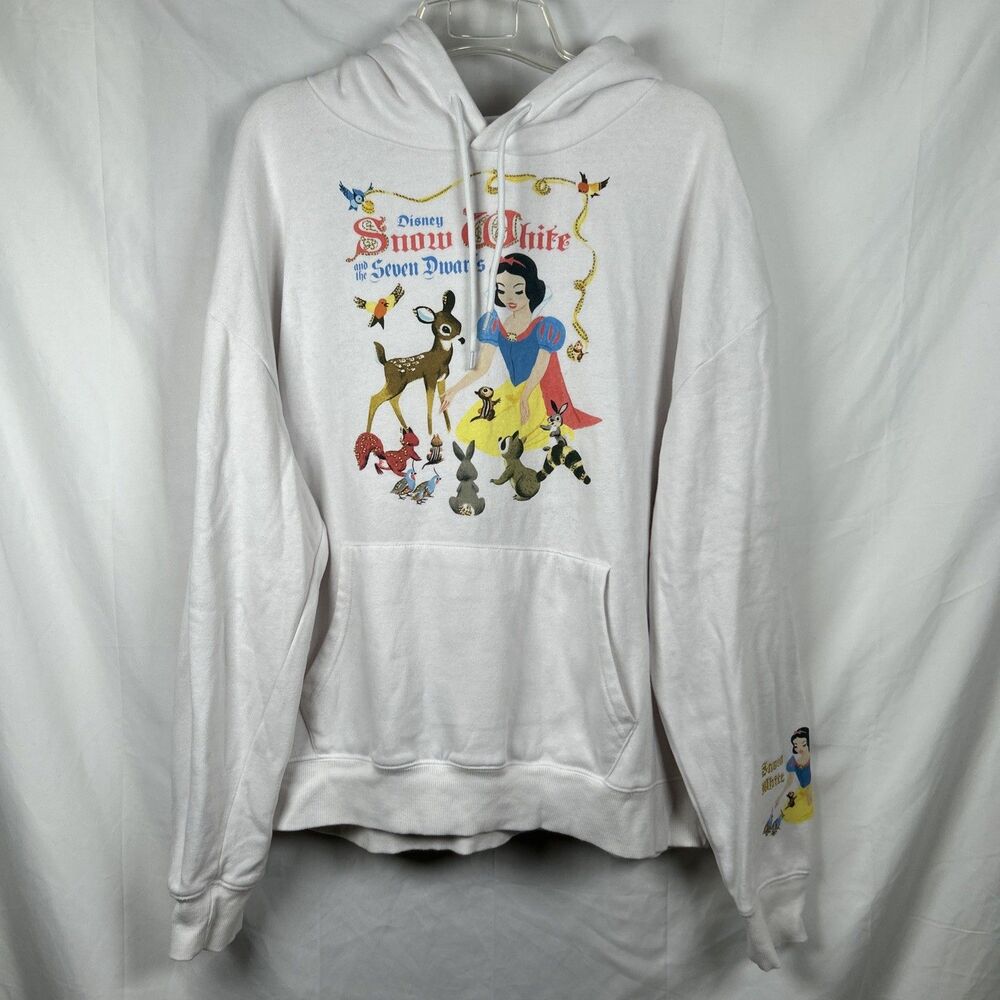 Disney Princess Snow White Hoodie Women’s XL White Sweatshirt Embroidered